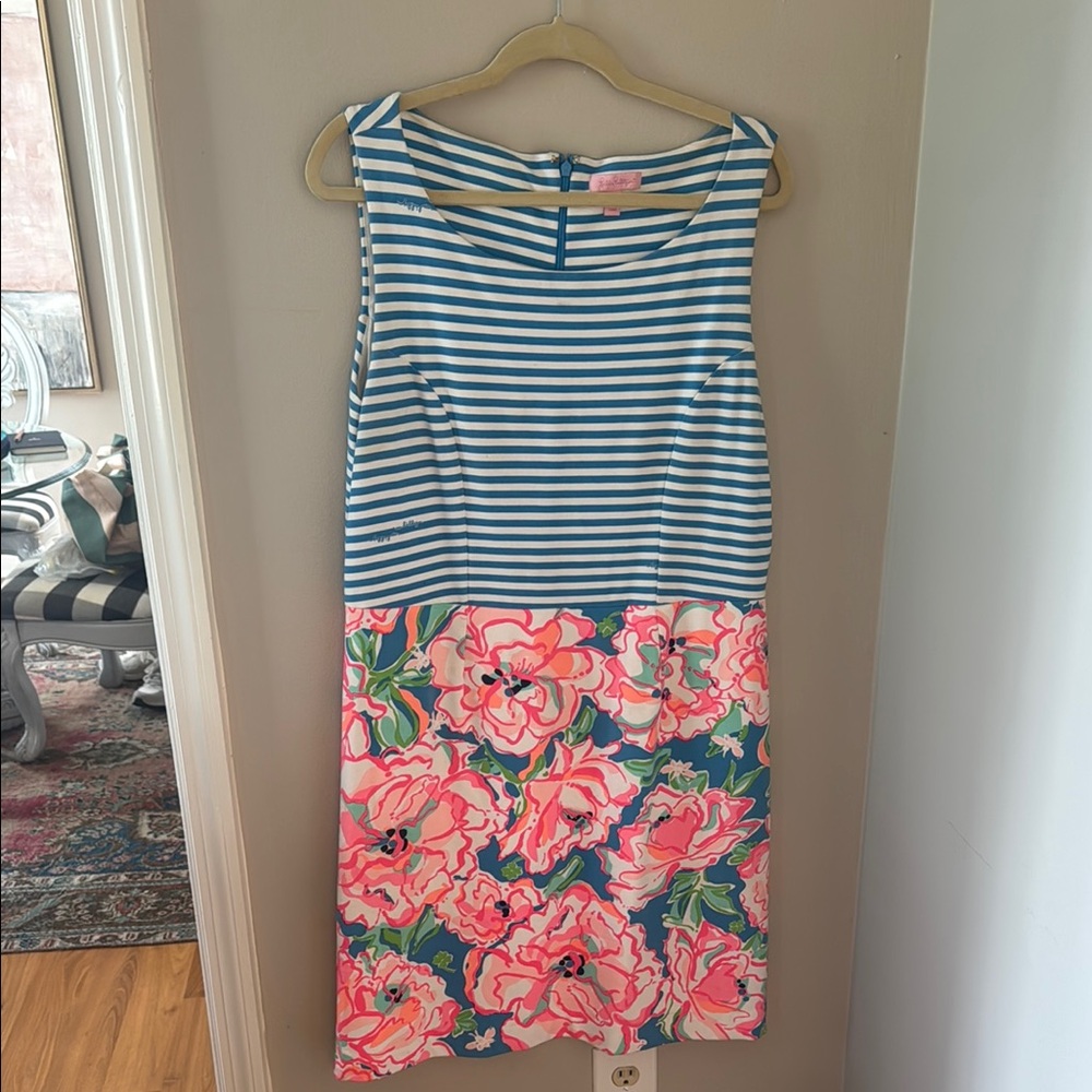 Lilly Pulitzer Striped Blue & White Dress